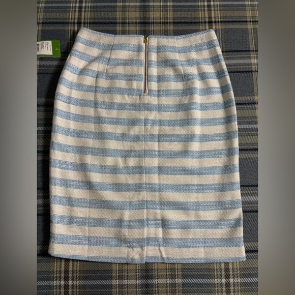 NWT Lilly Pulitzer Hyacinth Skirt Flutter Blue Lurex Boucle Stripe - Picture 3 of 8